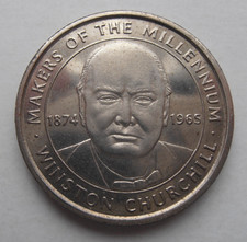 SAINSBURY'S MAKERS OF THE MILLENNIUM COIN TOKEN WINSTON CHURCHILL