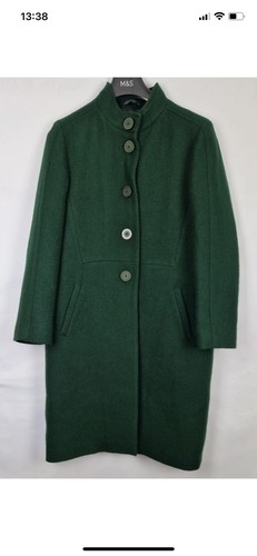 100 wool green coat toast - wool, by