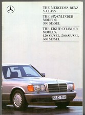 Mercedes-Benz S-Class W126 1987-1989 UK Market Brochure 300 420 500 560 SE & SEL