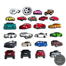 Cars - Charms for Shoes Clogs Sandals - TOYOTA SUPRA NISSAN MAZDA SKYLINE RX-7