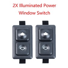 2 Pcs 5Pin Illuminated Power Window Switch For BMW E23 E24 E28 E30 61311381205