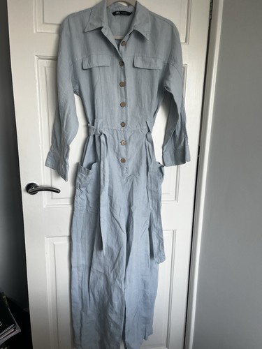 Zara light blue - zara, belted