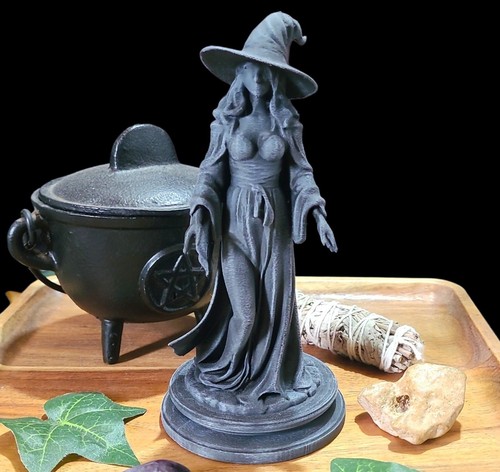 Witch statue figurine - witch,