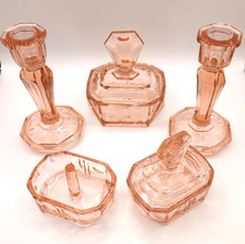 Salmon Pink Glass Dressing