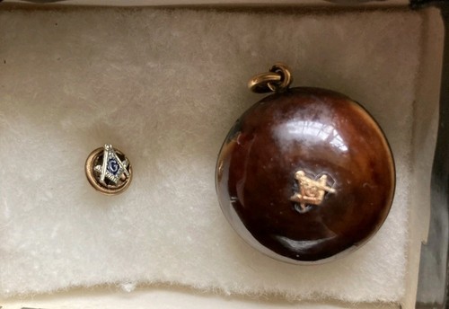 14k gold antique 1925 masonic - gold,