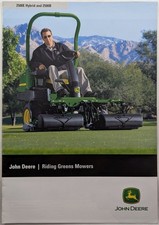 Original John Deere 2500E Hybrid & 2500B Riding Greens Mowers Brochure, c 2002