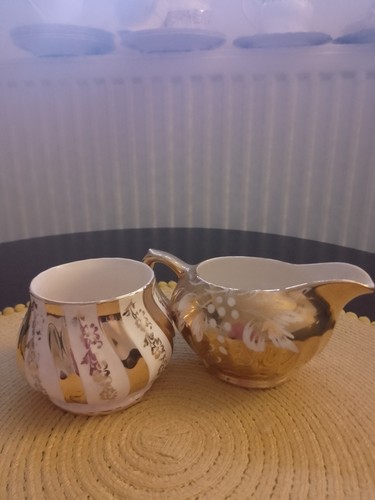 Sugar bowl and jug sadler - bowl,