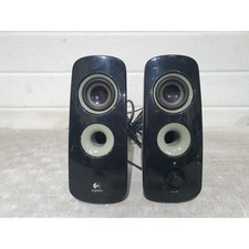 Pair of Logitech Z323 Satellites Speakers Only Black Wired Volume Control for PC