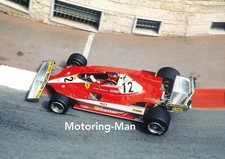 PHOTOGRAPH GILLES VILLENEUVE MONACO GP 1978 FERRARI 312T3 AMAZING 12 X 8INCH