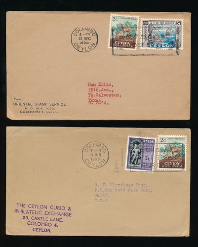 Stamp dealers ceylon - stamp, 1955