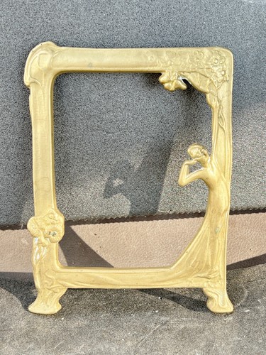 Vintage art nouveau brass - art,