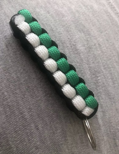 Custom paracord keyring black - custom,