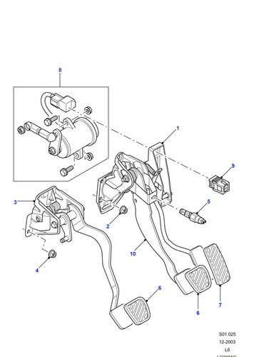 Land rover pedal - land,