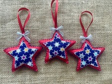 Liberty London ‘Forest Star’ Christmas Ornaments X 3. Free Postage