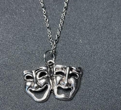 Silver tone comedy tragedy - -,