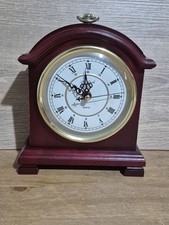 Vintage Highlands Quartz Mantle Clock in Mahogany Colour Case with Arched Top
