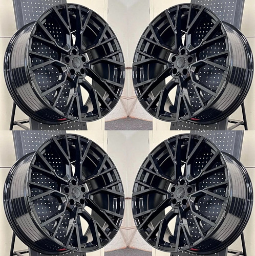 Gloss black staggered - black,