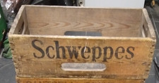 vintage retro SCHWEPPES wooden