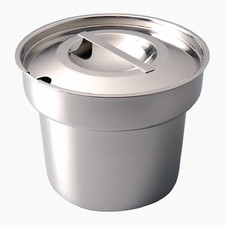 2 x Bain Marie Round Pot & Lid