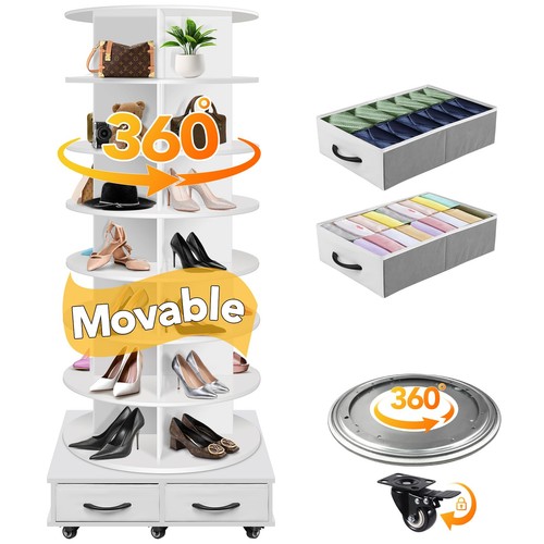 Tier rotating shoe rack - rotating,