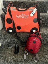 Trunki, Ladybird Pull Along Suitcase With Strap/Key & little life reins backpack