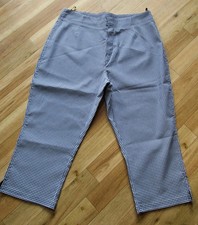 M&S Size 20 Dark Navy blue & White Check Pedal Pushers /Crop trousers. BNWOT
