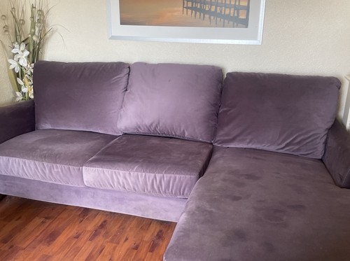 Debenhams purple velvet chaise - purple,