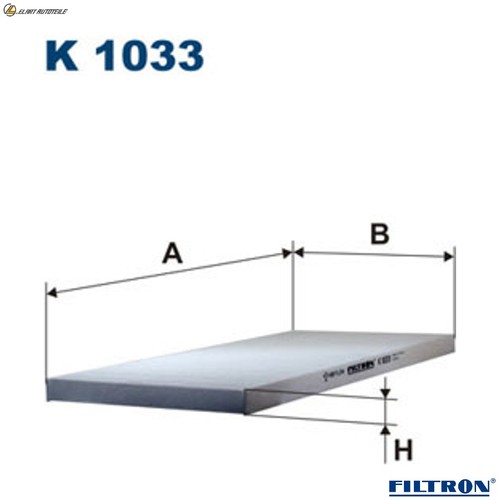 Interior air filter 1033 for - interior, k