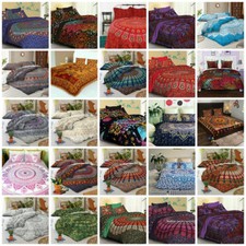 Boho Mandala Duvet Cover Bedding Set Single Double King Size Indian Quilt Cover