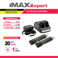 2x 3.6V 1.3Ah NiCd Battery for