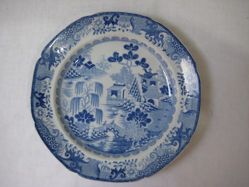 Blue transferware small - blue,