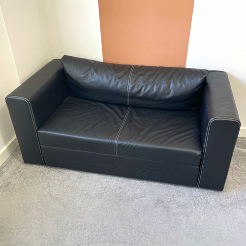 Ikea askeby black faux leather - black,