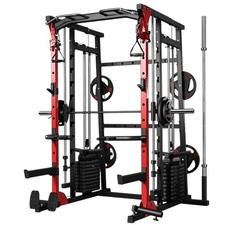Smith Machine Multi Functional With Adjustable Pulley Power Cage