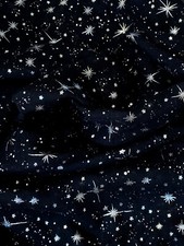 Shining Star Foil Print Glitter Sparkle Metallic Lightweight Scarf Shawl 