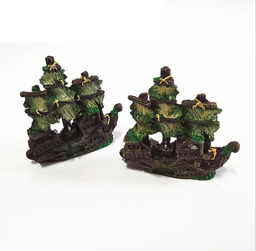 Pirate ship aquarium - ship,