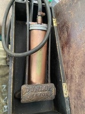 Dunlop Major Large Footpump Incl Original Wooden Box Vintage