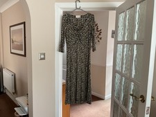 NEW, Minuet, Black Mix Dress with Knotted Design and Insert to Front, Size 14