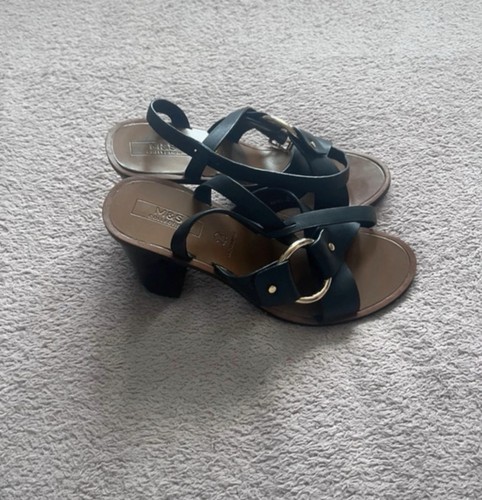 Black leather strappy - leather,
