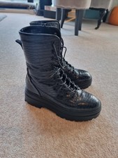 Schuh Black Zip Up Combat