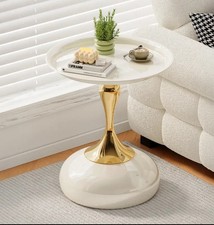 Italian Style Small Round Luxury Coffee Side Table Modern Space Saving