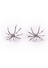 Halloween Spider Pearl Stud