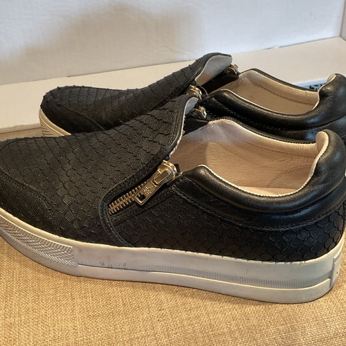 Ash black leather croc - ash,
