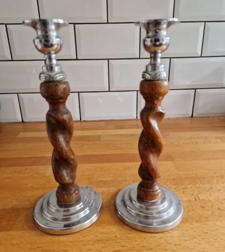 Vintage barley twist wooden - barley,