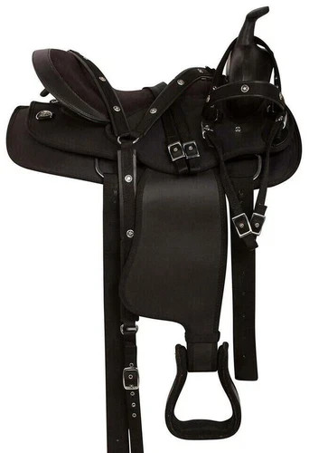 Synthetic black western - western, barrel