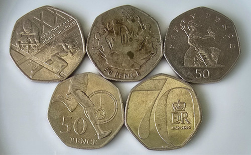 British 50p coin collection - british,
