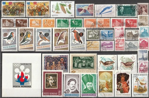 Romania lot with mint block - romania,