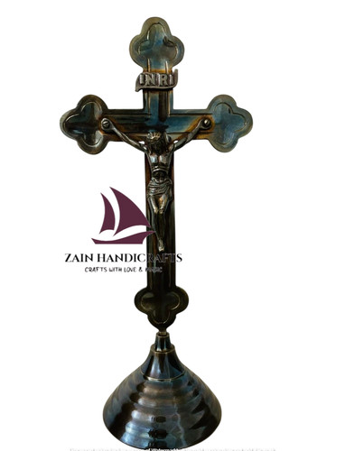 Zain antique style brass altar - zain,