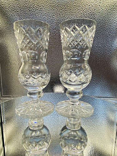 Pair vintage tutbury crystal - pair,