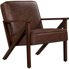 Modern faux leather armchair - faux,