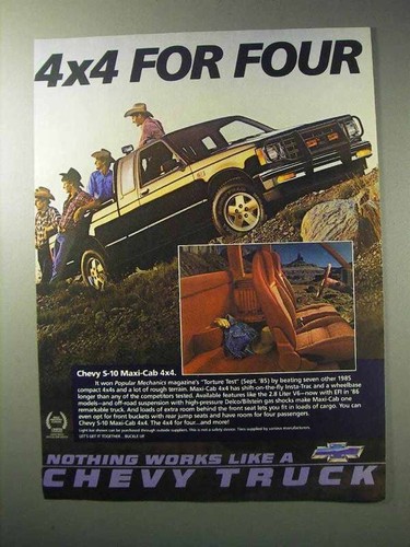 1986 chevy maxi cab 4x4 - s-10,